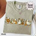 Fall Goose Comfort Colors Autumn Silly Goose Fall Autumn Thanksgiving Tee Coffee Pumpkin Gourd Tee Halloween (1)