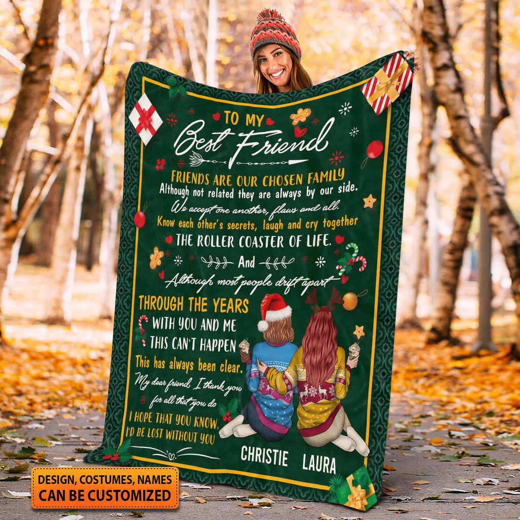 Personalized To My Best Friend Blanket – Custom Christmas Blanket For Girls Bestie BFF