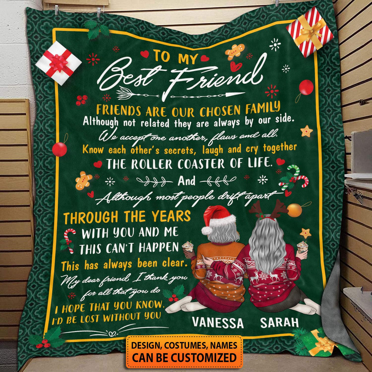 Personalized To My Best Friend Blanket – Custom Christmas Blanket For Girls Bestie BFF