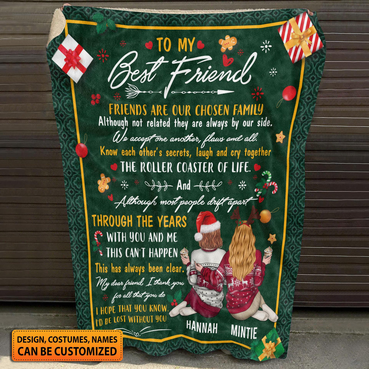 Personalized To My Best Friend Blanket – Custom Christmas Blanket For Girls Bestie BFF