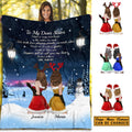 Personalized To My Dear Sister Christmas Blanket – Custom Best Friends Besties BFF Christmas Gifts