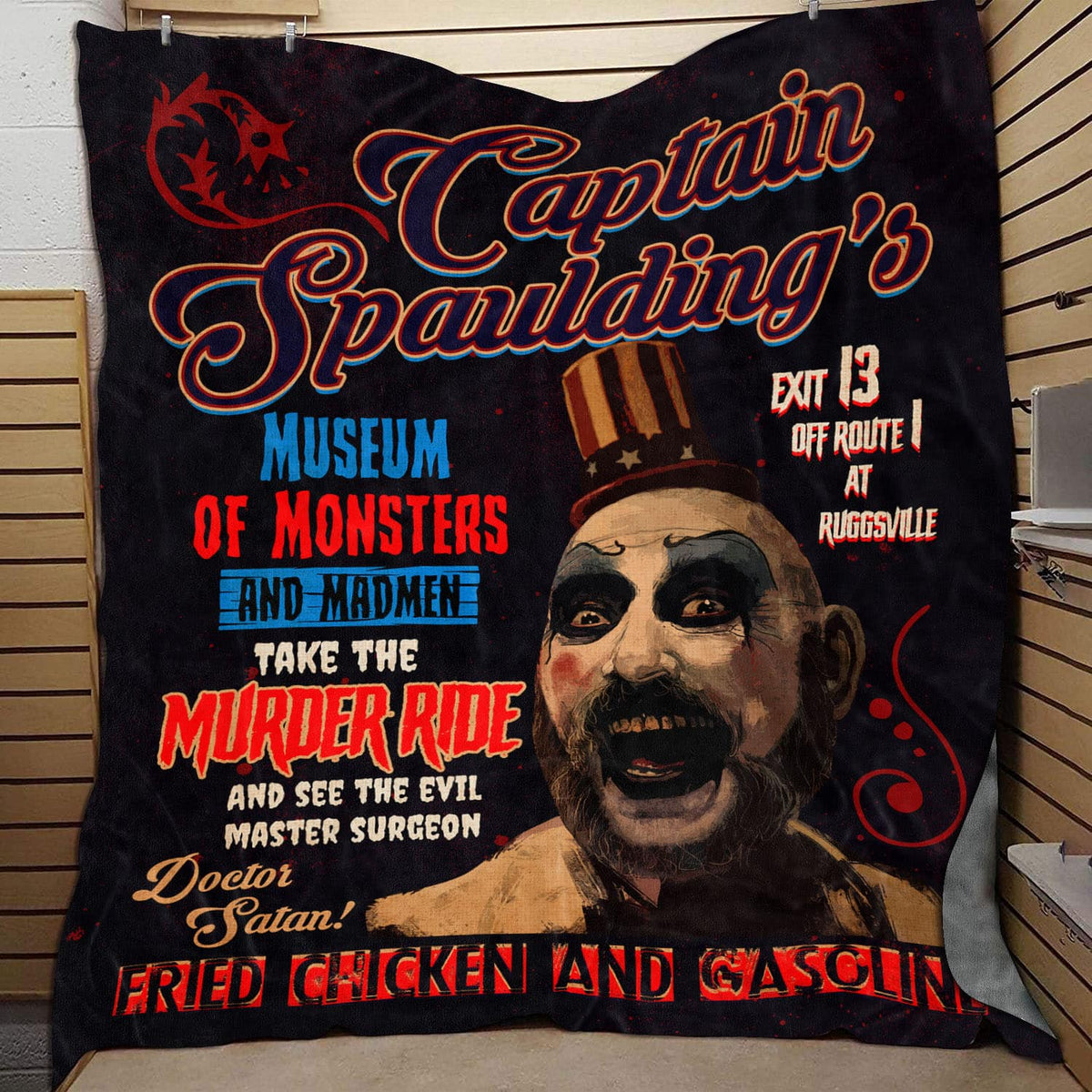 Captain Spaulding’s Museum Of Monsters And Madmen House Of 1000 Corpses Fleece Blanket – Mink Sherpa Blanket