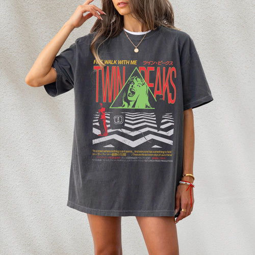 90'S Tv Show Japanese Movie Poster Lynch Tee Laura Palmer Comfort Colors (2)