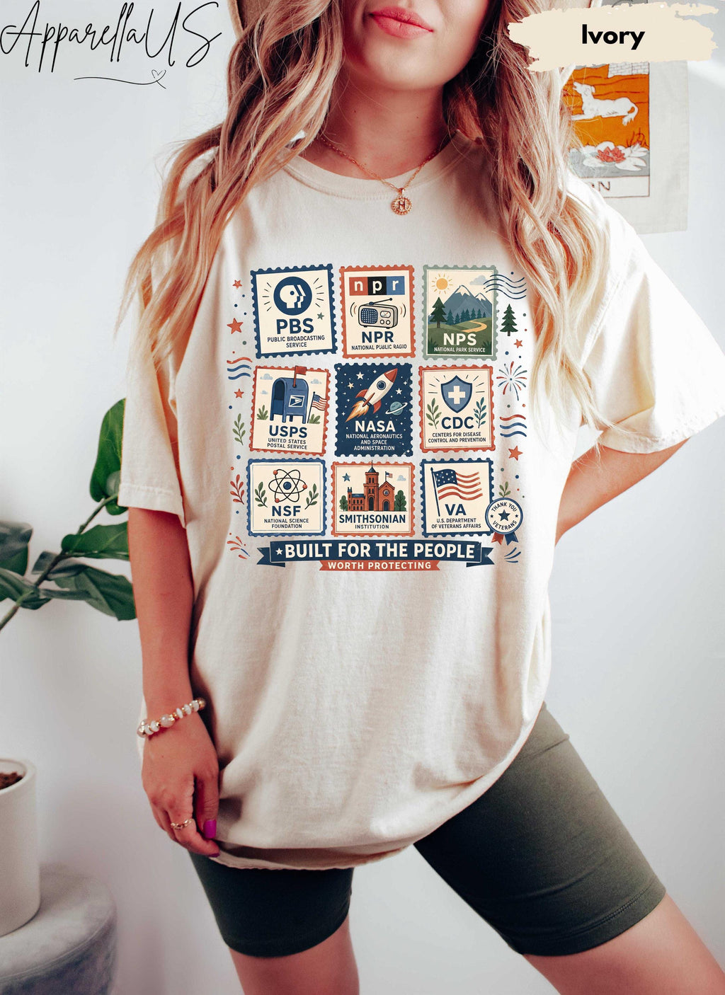 Comfort Colors Built People Liberal Fourth July Tee Pbs Usps Nasa Leftist Protest Tee (2)