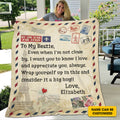 Airmail To My Bestie Letter Personalized Best Friends Fleece Blanket – Custom Name BFF Gifts Mink Blanket