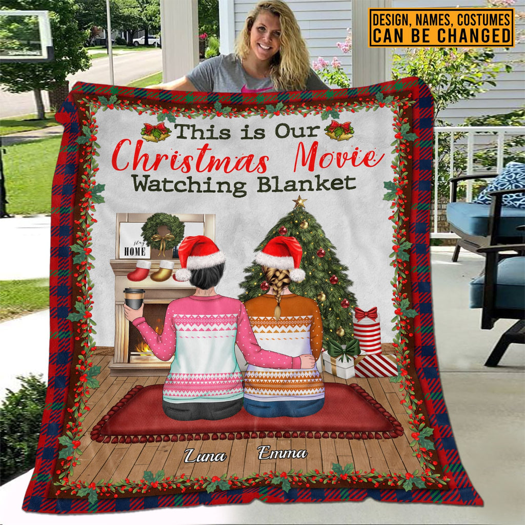 Personalized This Is Our Christmas Movie Watching Blanket – Bestie Best Friend Christmas Throw Blanket