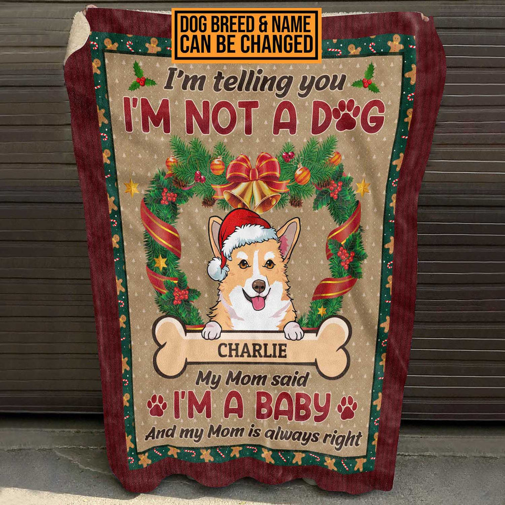 Personalized Dog Breeds I’m Telling You I’m Not A Dog Blanket – Christmas Dog Lover Throw Blanket