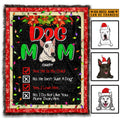 Personalized Dog Breeds Dog Mom Blanket – Custom Christmas Dog Lover Throw Blanket