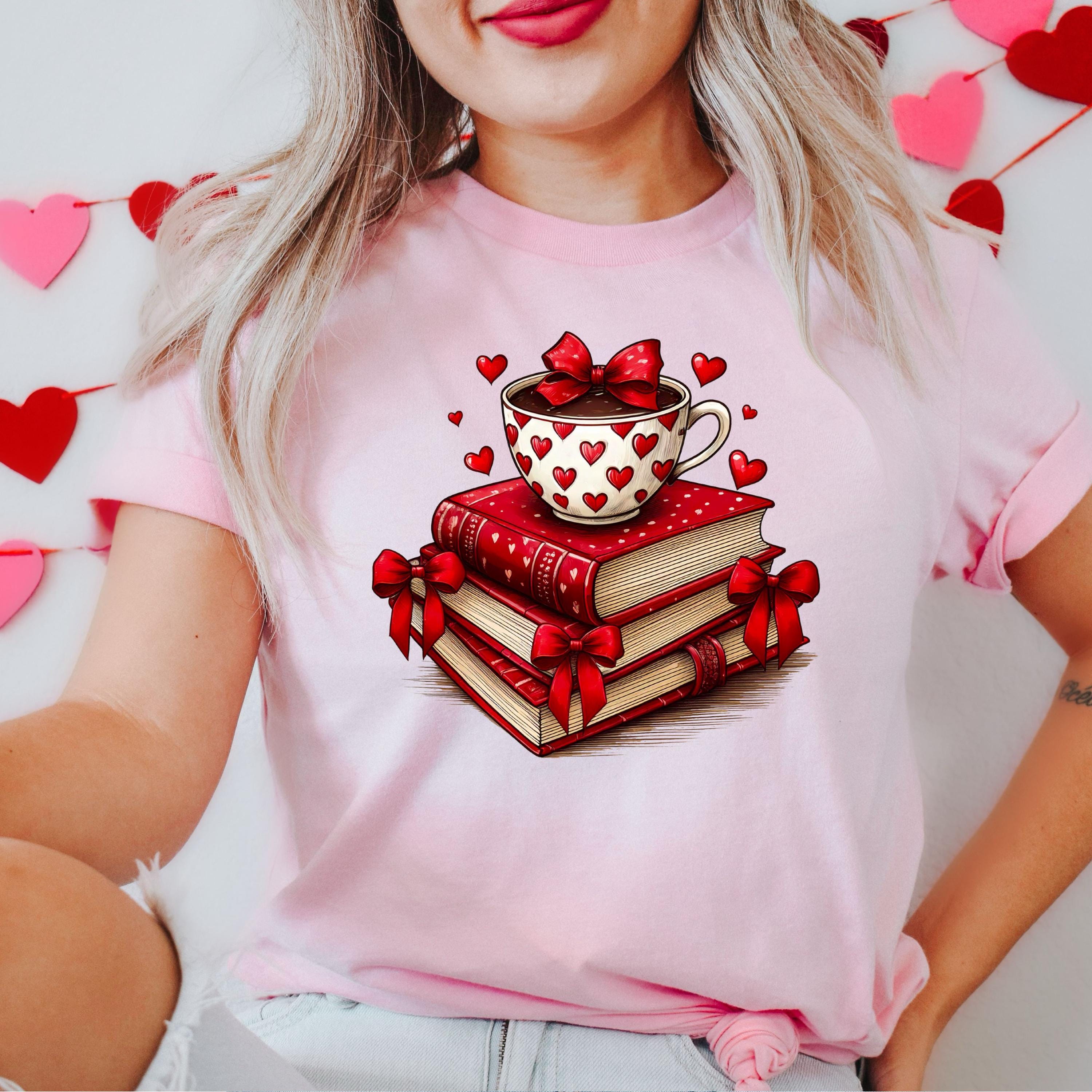 Comfort Colors Book Lover Valentine Book Coffee Valentines Book Lover Valentine Reading Valentine (3)