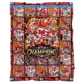 2025 Kansas City Chiefs Champions Fleece Blanket