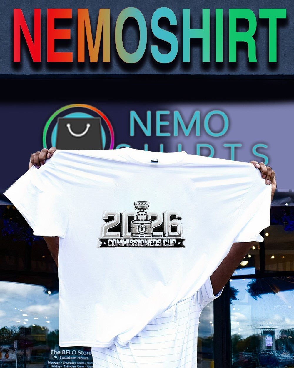 2026 Commissioners Cup FPHL logo shirt