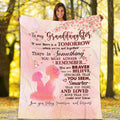 To My Granddaughter If Ever There Is A Tomorrow Fleece Blanket – Daughter You Are Braver Blanket