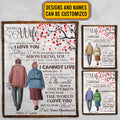 Personalized Old Couple To My Wife Blanket – Gifts From Husband To Wife Fleece Blanket