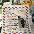 Custom Photo Blanket Valentines Gifts For Her To My Girlfriend I Fell in Love With You and Realized that Fleece Blanket – Mink Blanket