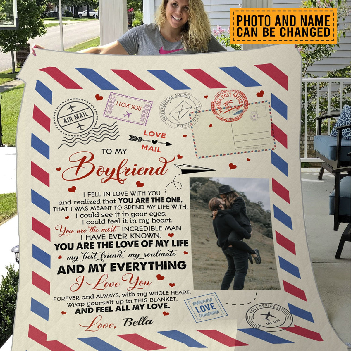 Custom Photo Blanket Valentines Gifts For Him To My Boyfriend I Fell in Love With You and Realized that Fleece Blanket – Mink Blanket