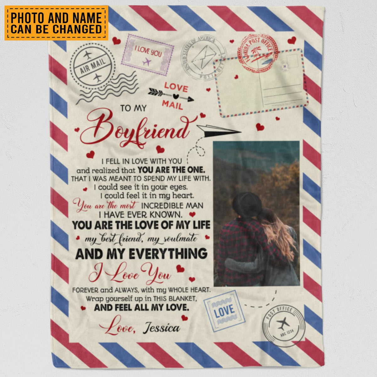 Custom Photo Blanket Valentines Gifts For Him To My Boyfriend I Fell in Love With You and Realized that Fleece Blanket – Mink Blanket