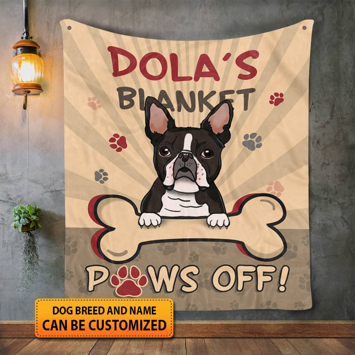 Paws Off It’s My Blanket Personalized Dog Breed Fleece Blanket – Mink Sherpa Blanket – Funny Gifts For Dog Lover