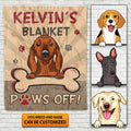 Paws Off It’s My Blanket Personalized Dog Breed Fleece Blanket – Mink Sherpa Blanket – Funny Gifts For Dog Lover