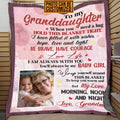 Personalized To My Granddaughter When You Need Hug Hold This Blanket Baby Girl Custom Fleece Blanket – Gift for Granddaughter