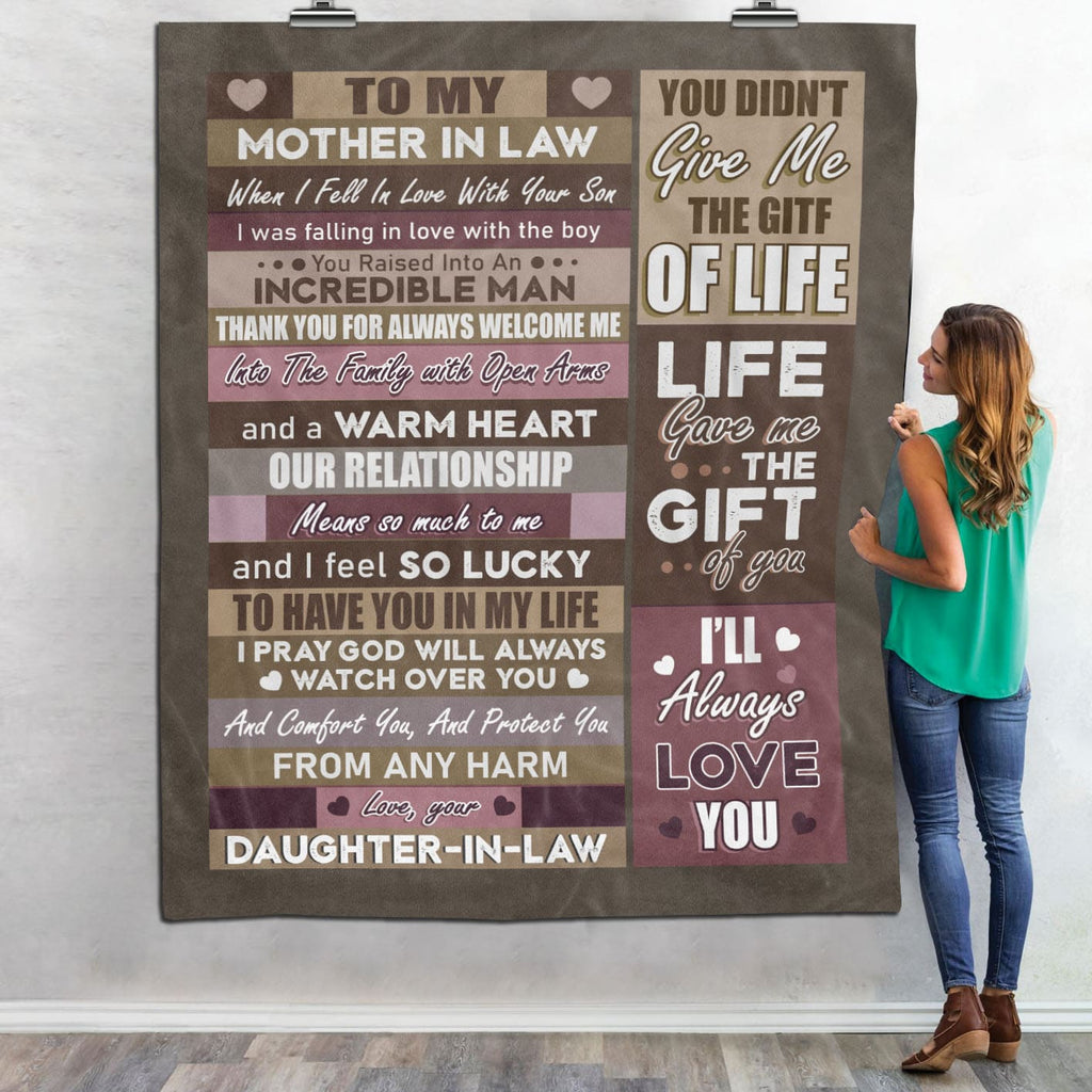 To My Mother In Law When I Fell In Love With Your Son From Daughter In Law Fleece Blanket – Throw Blanket