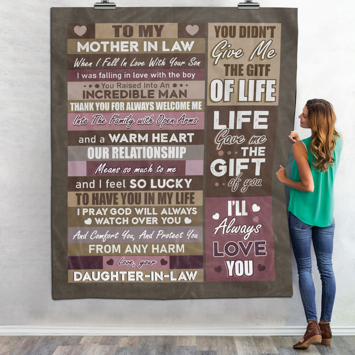 To My Mother In Law When I Fell In Love With Your Son From Daughter In Law Fleece Blanket – Throw Blanket