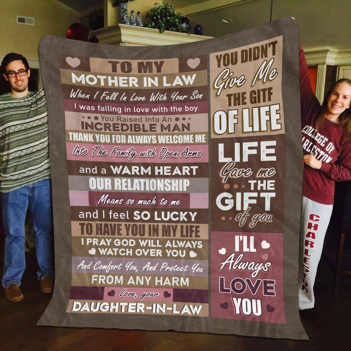 To My Mother In Law When I Fell In Love With Your Son From Daughter In Law Fleece Blanket – Throw Blanket