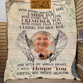 With Every Breath I Take I Miss You Remember You Until We Meet Again Personalized Photo Throw Blanket – Premium Sherpa Blanket