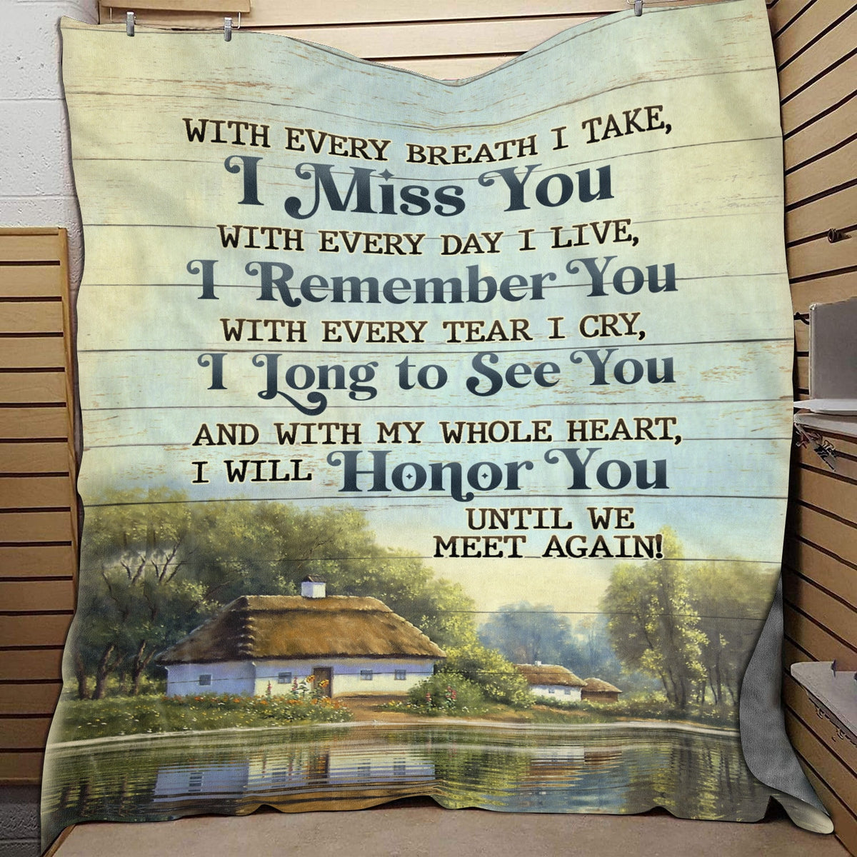 With Every Breath I Take I Miss You Remember You Until We Meet Again Throw Fleece Blanket – Premium Sherpa Blanket