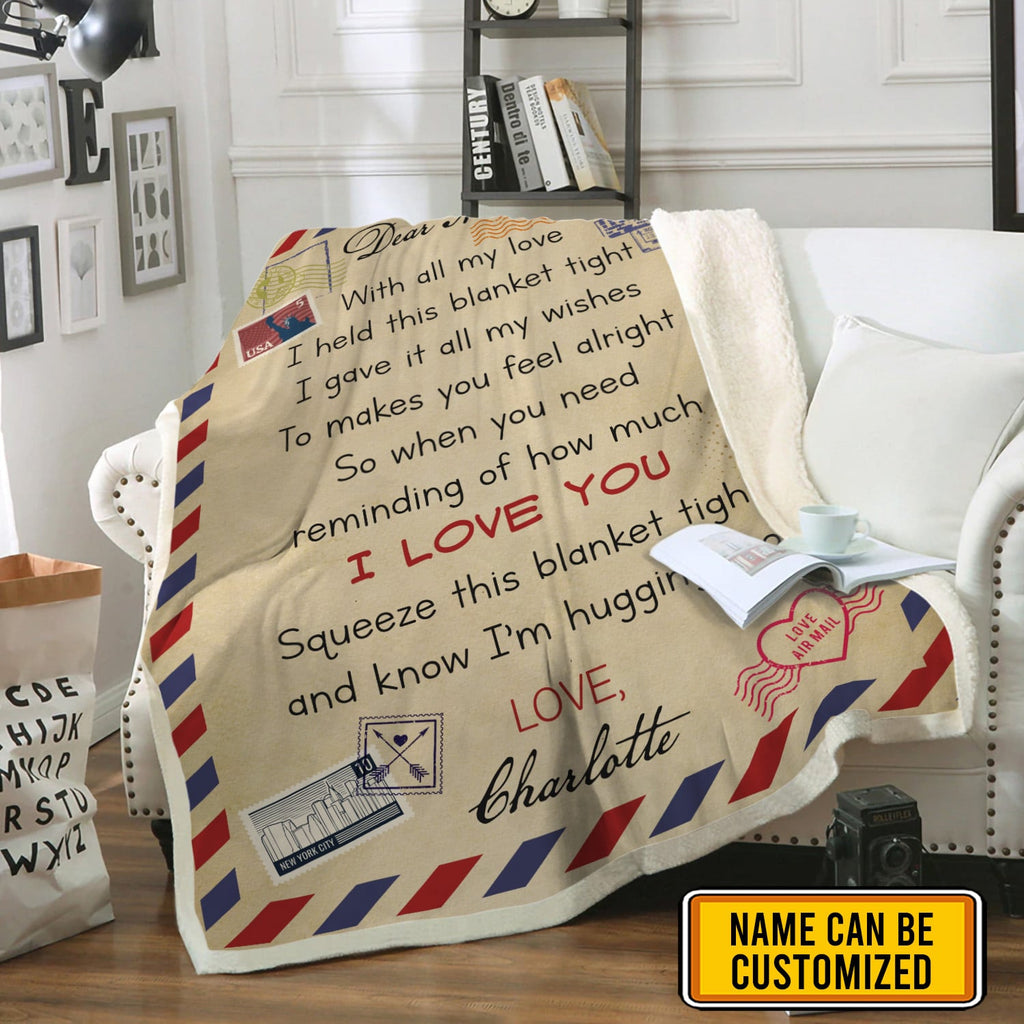 Personalized Dear Mom With All My Love I Held This Blanket Tight Fleece Throw Blanket – Mom Gift Birthday Mom Gift Mother’s Day Blanket Present