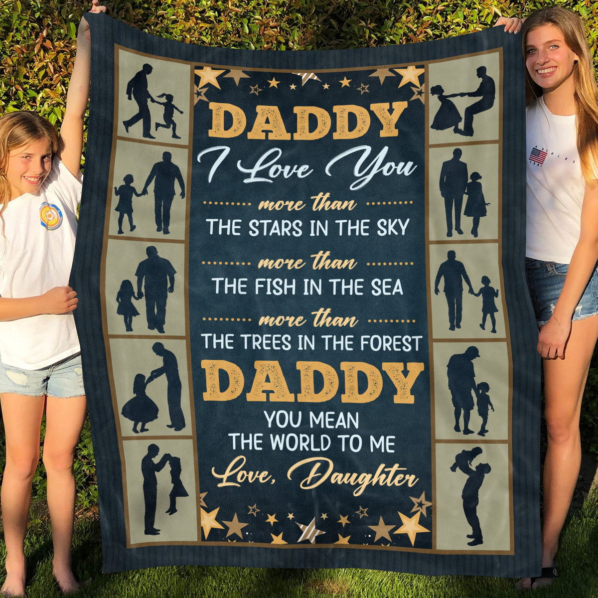 To My Dad Blanket Ultra-Soft Micro Fleece Throw Blankets from Daughter Son – Daddy I Love You More Than The Stars Gift Birthdays Bed Sofa