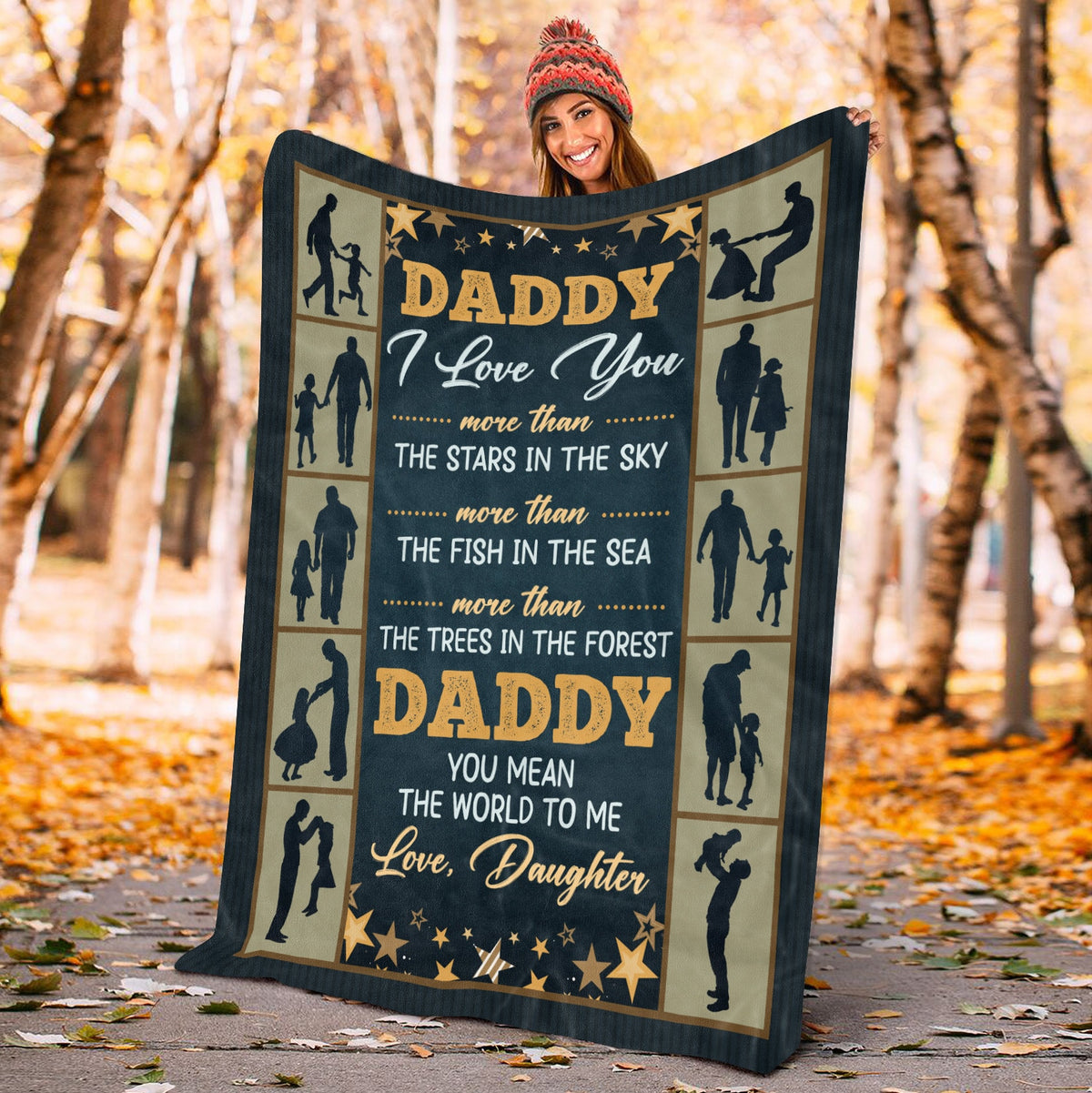 To My Dad Blanket Ultra-Soft Micro Fleece Throw Blankets from Daughter Son – Daddy I Love You More Than The Stars Gift Birthdays Bed Sofa