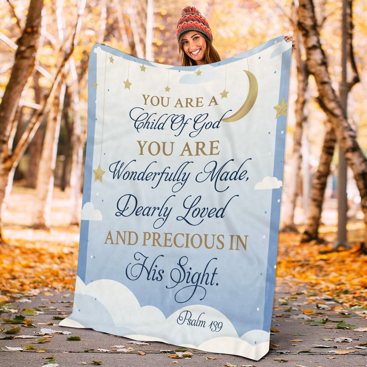 You Are a Child of God You Are Wonderfully Made Dearly Loved and Precious in His Sight Blanket – Religious Sherpa Blanket