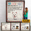 Personalized Dog Breeds Dear Dog Mom You Are The Best Dog Mom Ever Fleece Blanket – Sherpa Blanket – Woven Blanket