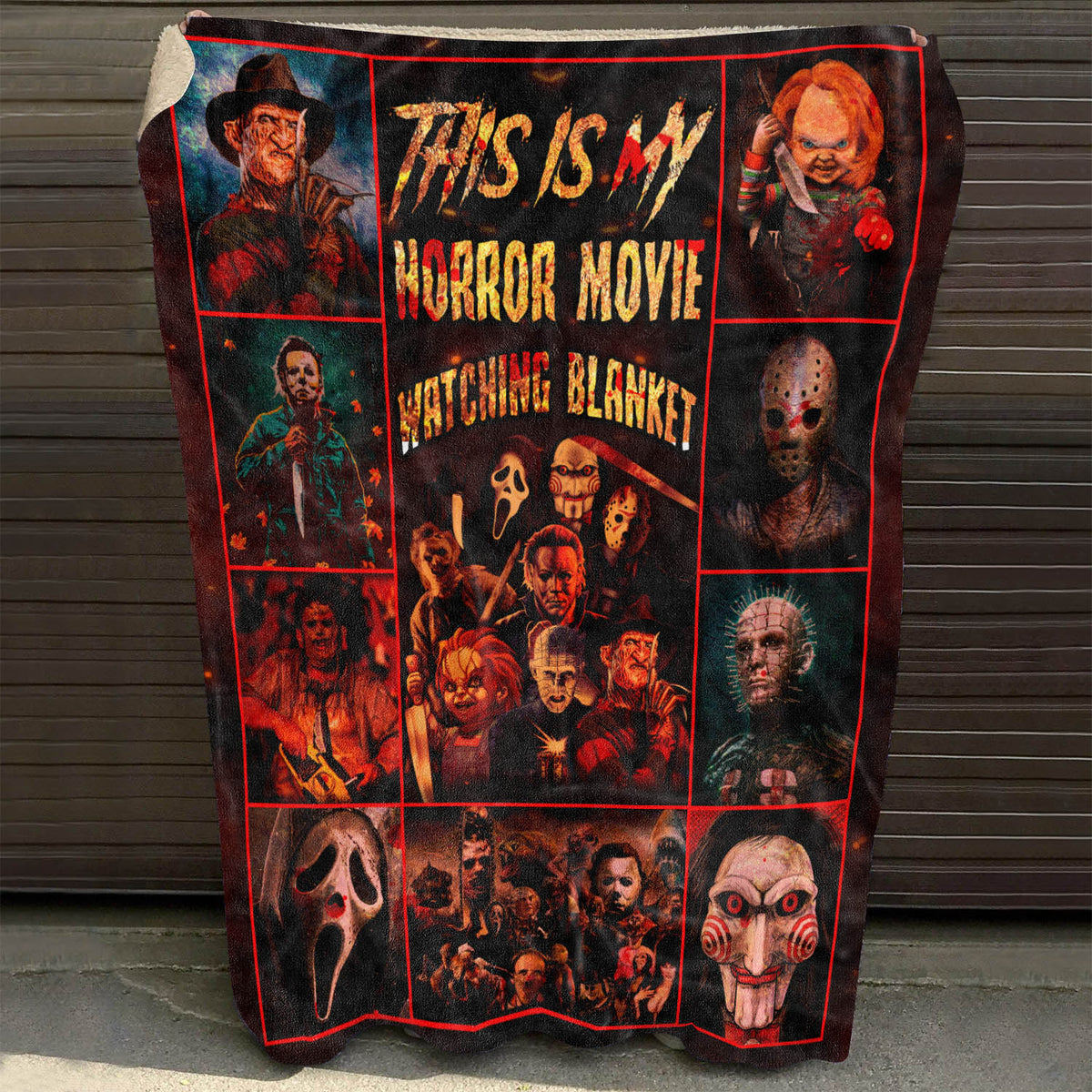 This Is My Horror Movie Watching Blanket Halloween Fleece Blanket – Sherpa Blanket – Woven Blanket