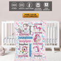 Personalized Name Baby Blanket Unicorn – Custom Funny Cute Unicorn Baby Girl Name Fleece Soft Blanket