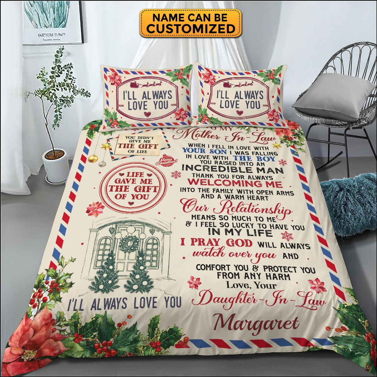 Personalized To My Mother In Law When I Fell In Love With Your Son Custom Bedding Set – Pillow and Duvet Cover