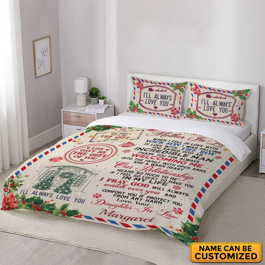 Personalized To My Mother In Law When I Fell In Love With Your Son Custom Bedding Set – Pillow and Duvet Cover