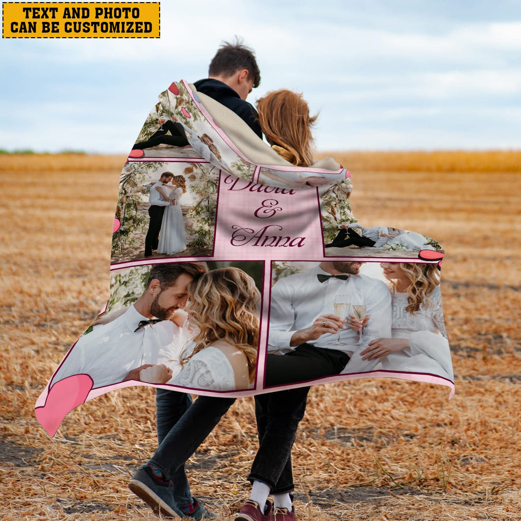 Personalized Photo Blankets for Couples Valentines Day Gift – Custom Picture Throw Blanket Girlfriend Her Birthday Anniversay Ideas