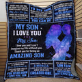 To My Son Blanket Gifts for Son from Mom – Throw Blankets Son Gifts from Dad for Son Birthday Fleece Blanket Couch Sofa