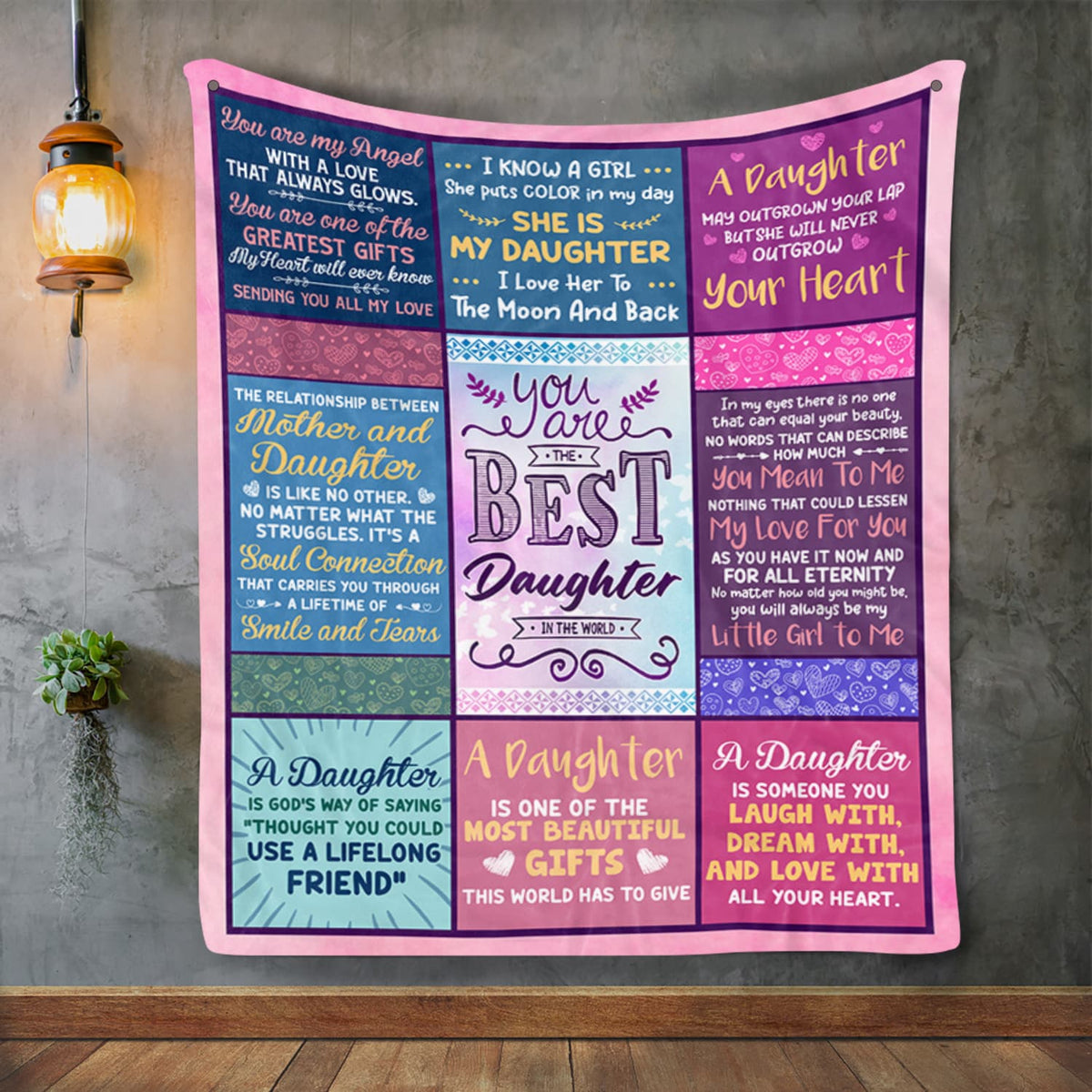 To My Daughter Blanket Gifts for Daughter from Mom – Throw Blankets Daughter Gifts from Dad Birthday Fleece Blanket Couch Sofa