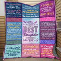 To My Daughter Blanket Gifts for Daughter from Mom – Throw Blankets Daughter Gifts from Dad Birthday Fleece Blanket Couch Sofa
