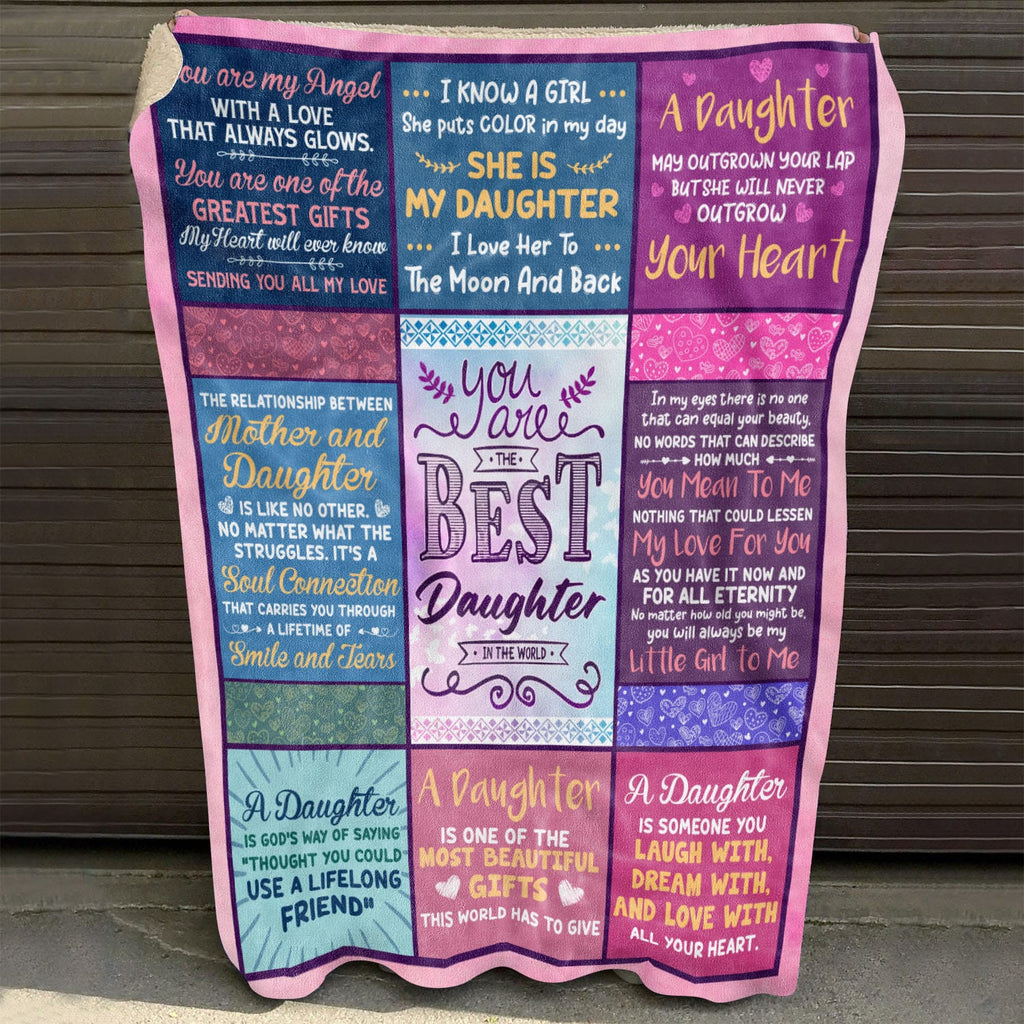 To My Daughter Blanket Gifts for Daughter from Mom – Throw Blankets Daughter Gifts from Dad Birthday Fleece Blanket Couch Sofa
