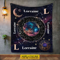 Personalized Aquarius Star Map Flannel Constellations Blanket Warm & Soft – 12 Horoscope Astrology Throw Blankets