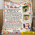 Personalized Photo Mail To My Mom For All The Time That I Forgot Thank You Blanket – Gift for Mom from Son Daughter