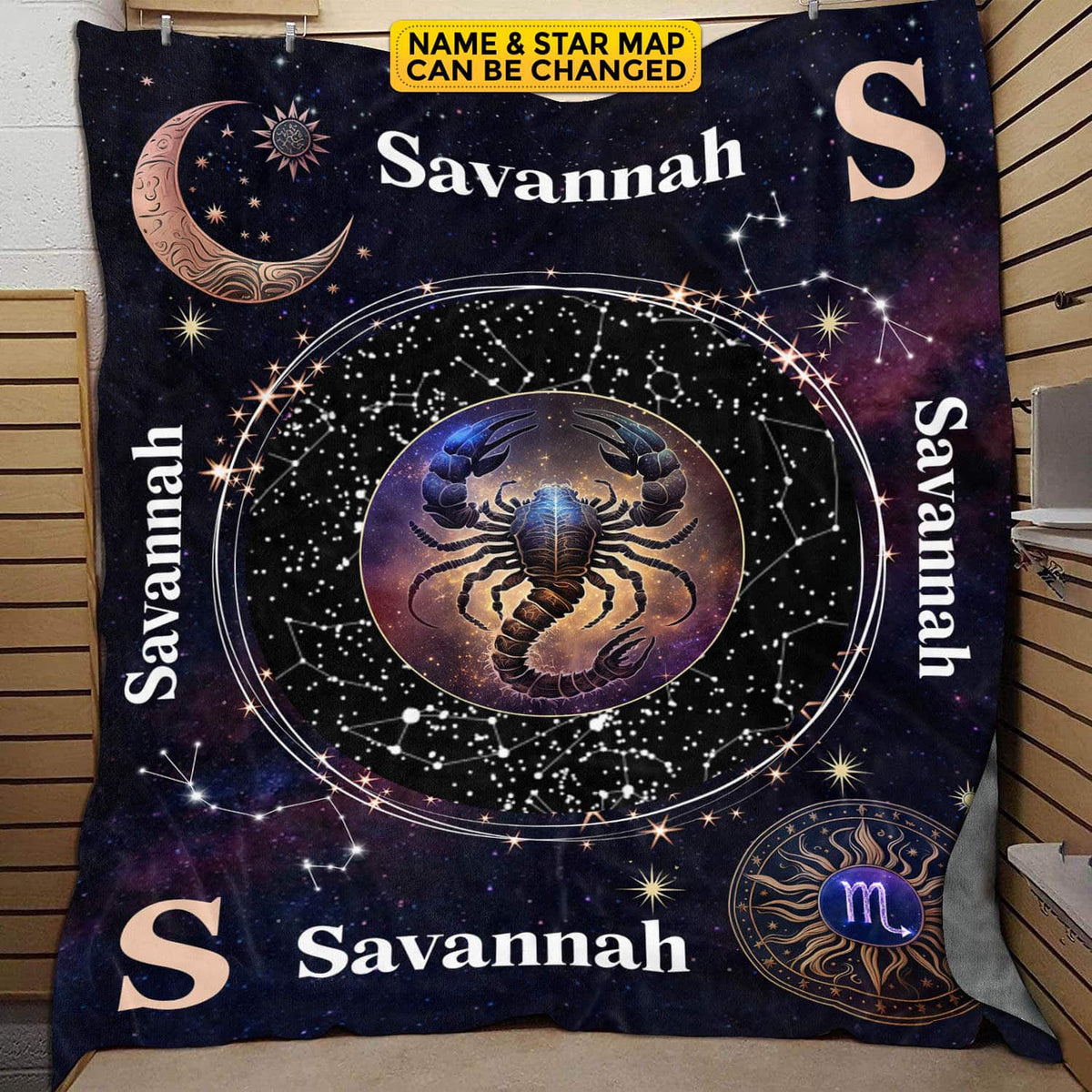 Personalized Scorpio Star Map Flannel Constellations Blanket Warm & Soft – 12 Horoscope Astrology Throw Blankets