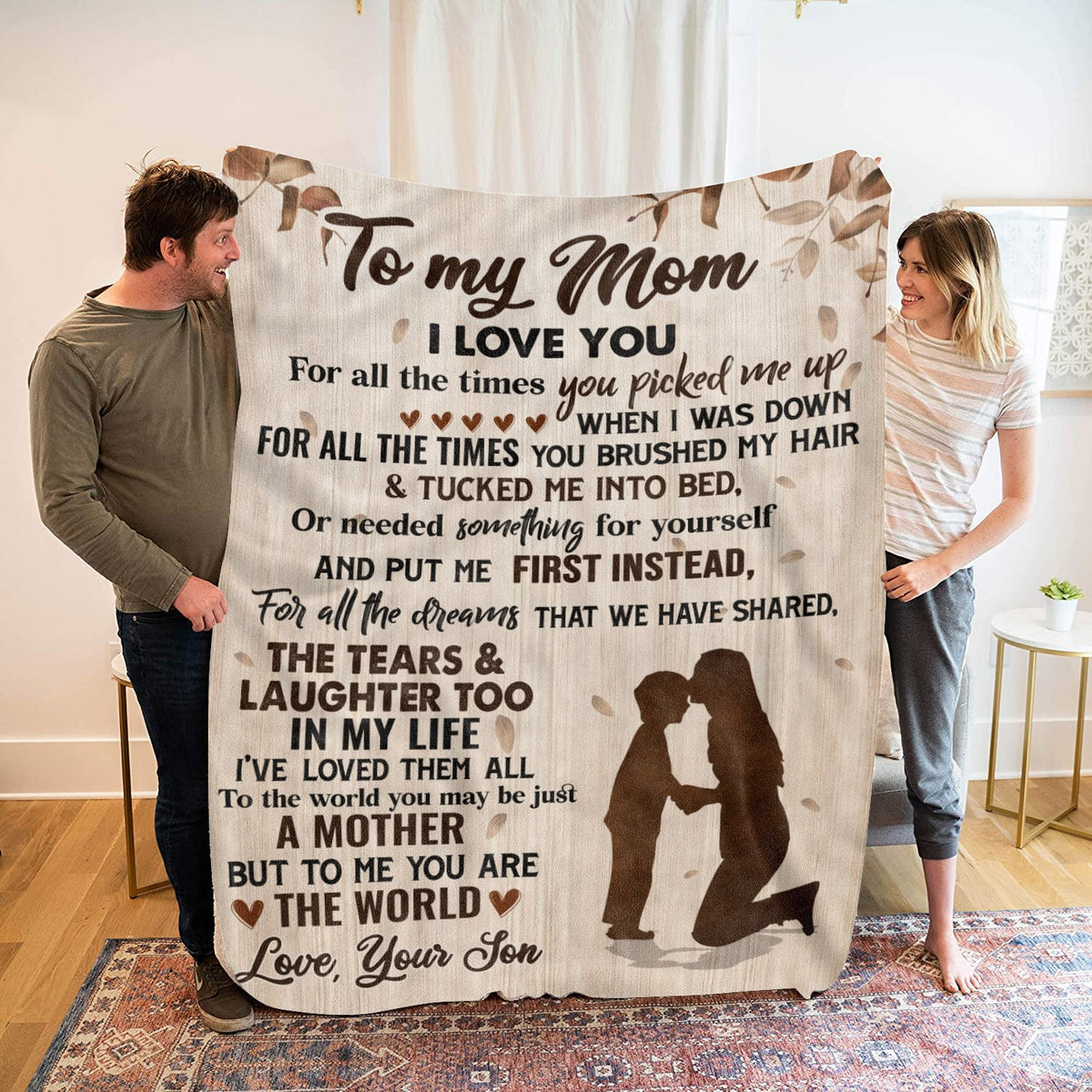 To My Mom Blanket I Love You For All The Times You Are The World Fleece Blanket – Blanket Gift From Son