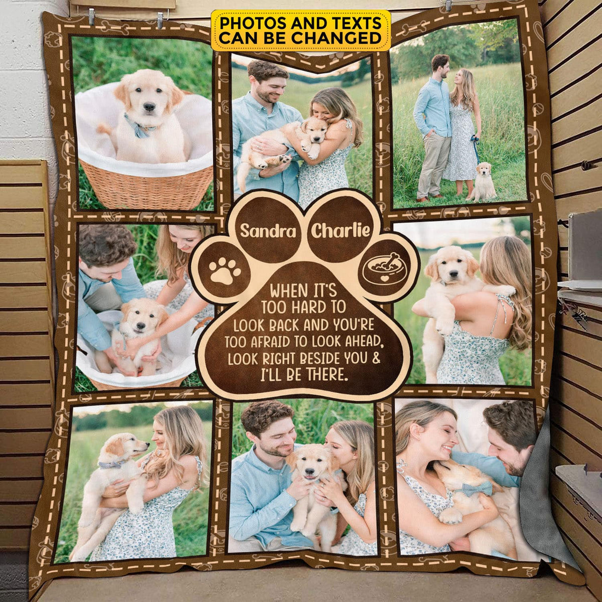 Personalized Dog Photo Blanket – Dog Dad Blanket with Photo – Dog Gifts