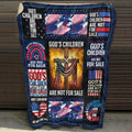 God’s Children Are Not For Sale Cross Christian US Flag Throw Blanket – Fleece Blanket