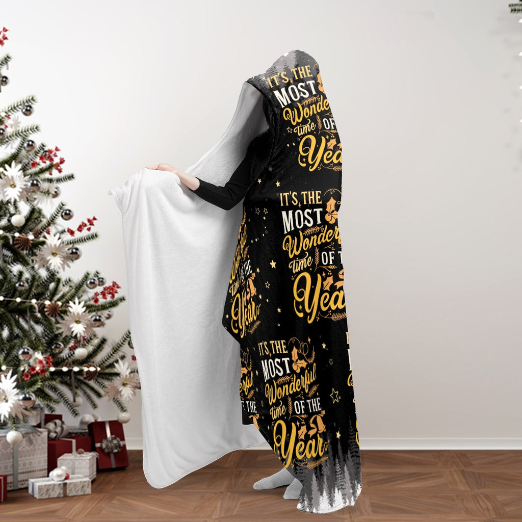 It’s The Most Wonderful Time Of The Year Hooded Blanket – Christmas Blanket With Hat