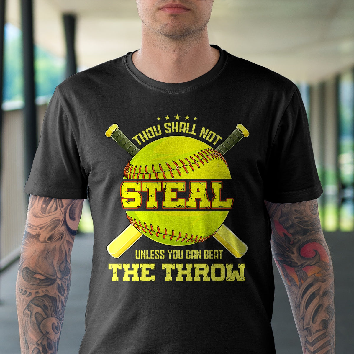 Thou Shall Not Steal Unless You Can Beat The Throw Funny Softball T-Shirt – Youth Shirt For Kids